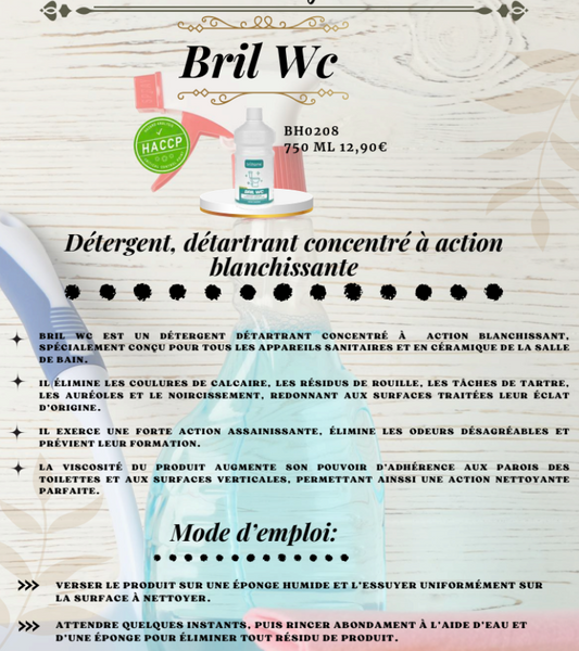 BRIL WC - Détergent détartrant concentré à action blanchissante(BH0205)